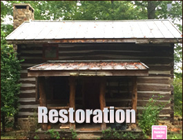 Historic Log Cabin Restoration  Lakeview, North Carolina